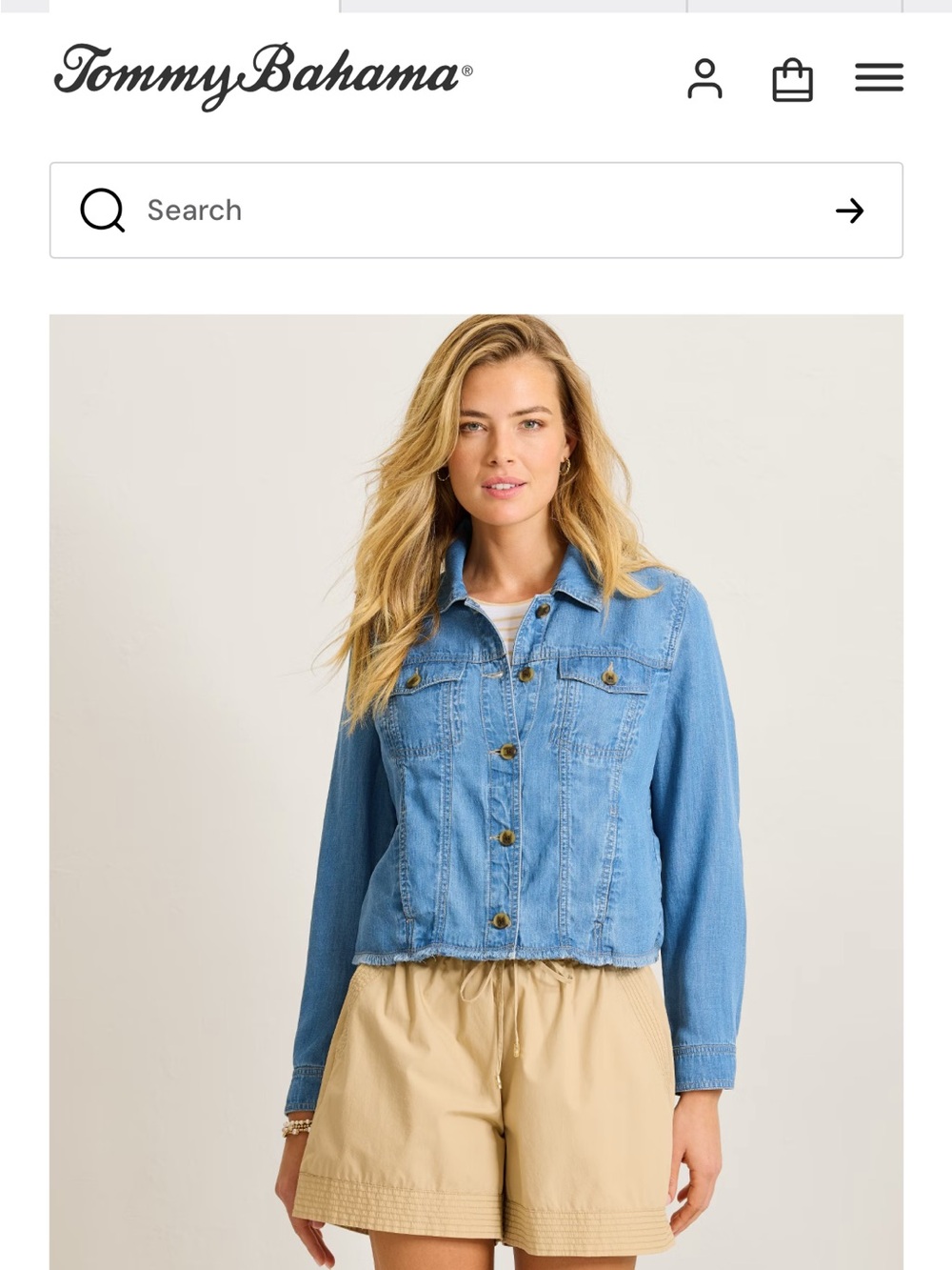 Tommy Bahama Light Blue Denim Jacket - Women's - Picture 8 of 10
